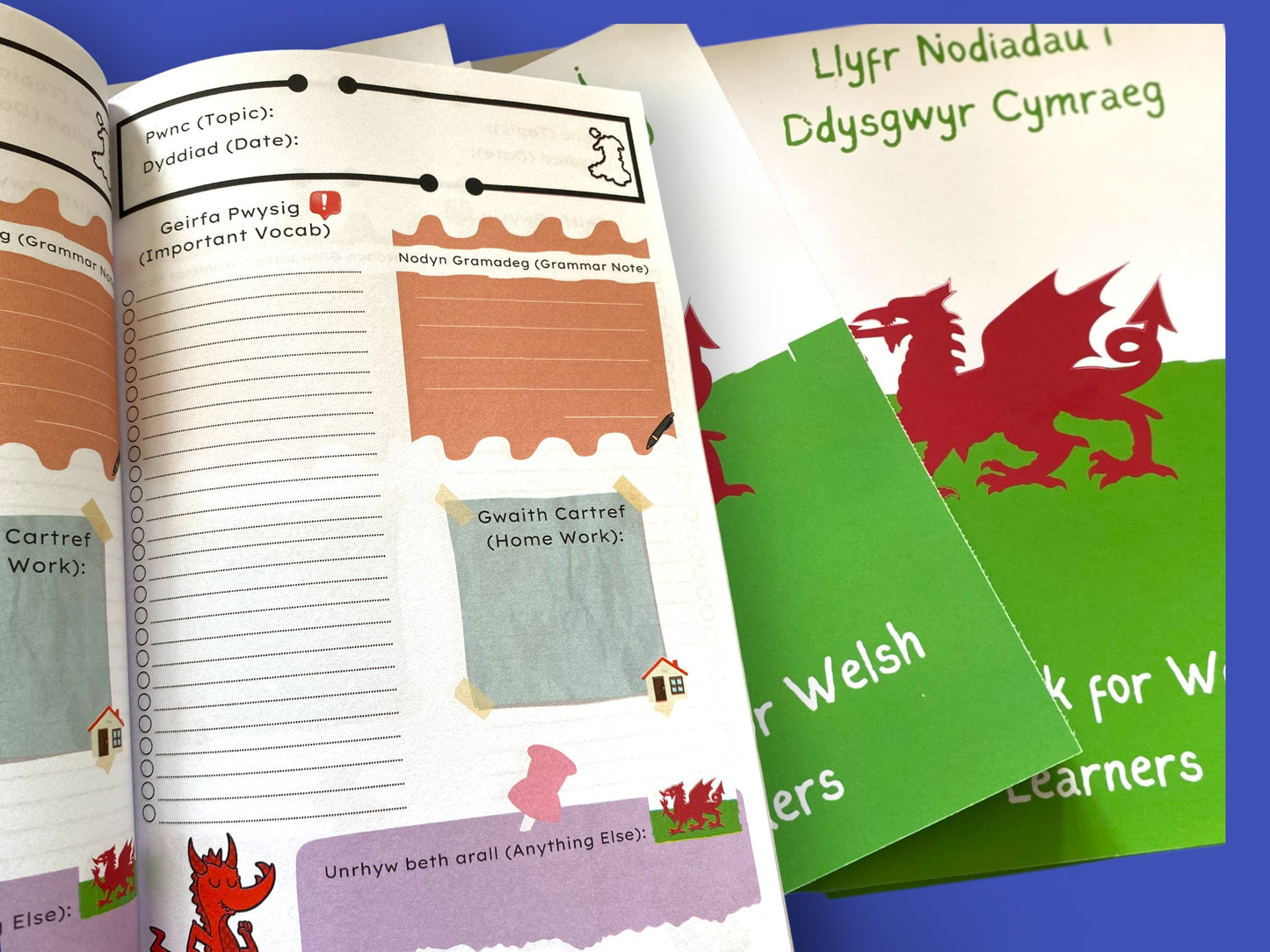 Welsh Learner’s Notebook - Llyfr Nodiadau i Ddysgwyr Cymraeg