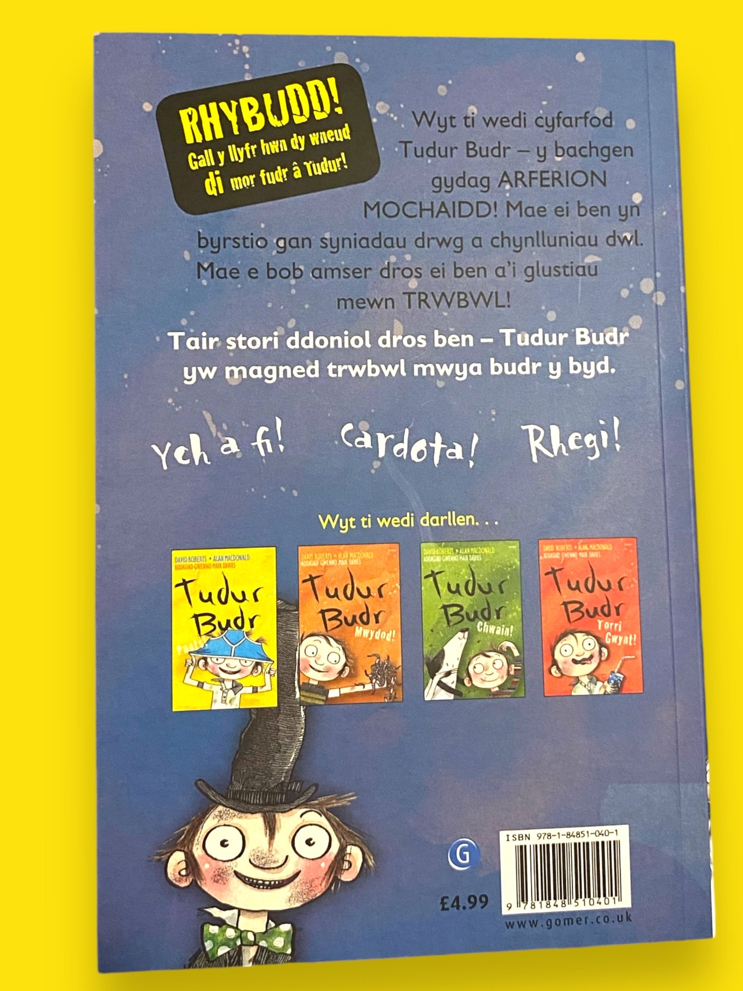 Llyfr Tudur Budr Ych a Fi!