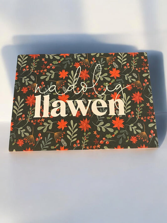 Cerdyn Nadolig Llawen - Deiliant