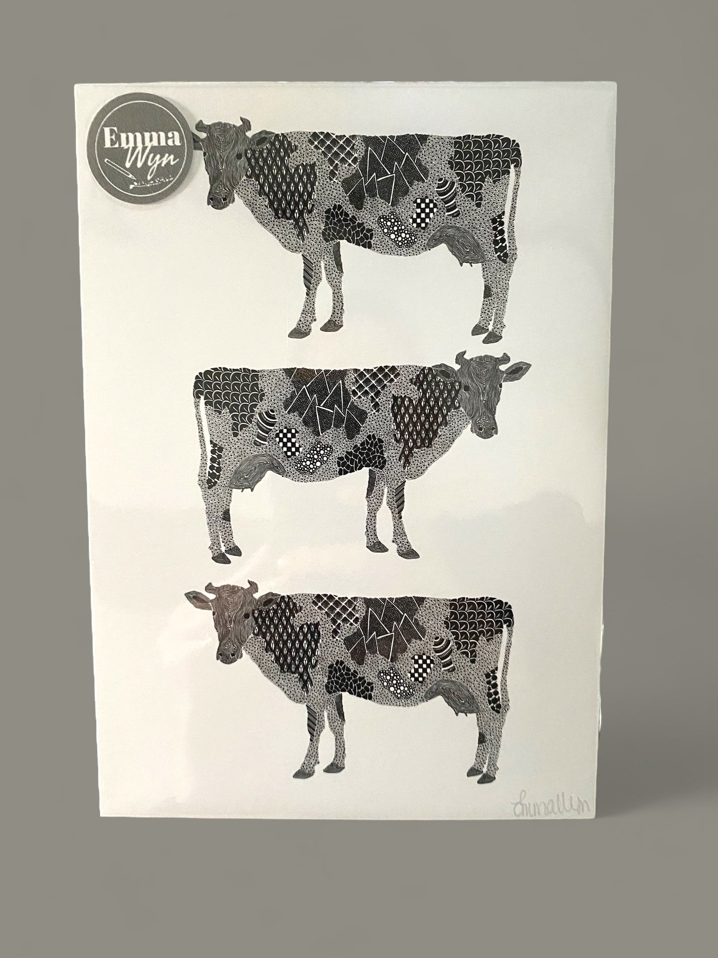 Print A5 Emma Wyn - Gwartheg